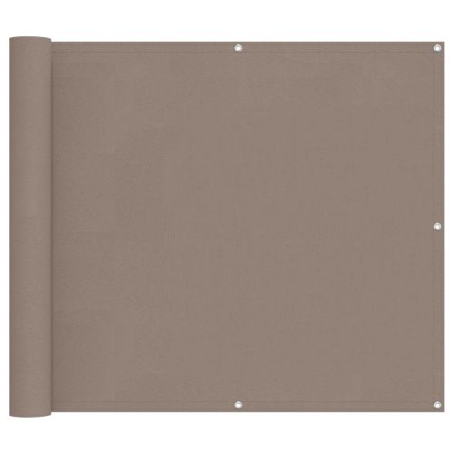 Балконен екран Таупе 100 x 800 cm Оксфордска тъкан