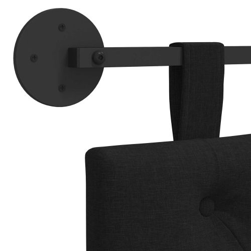 Висяща табла Монтиране на стена Черен 100 x 55 x 7 см текстил