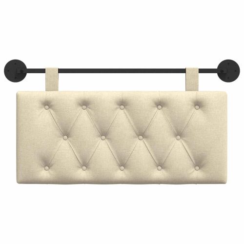 Висяща табла Монтиране на стена Крем 100 x 55 x 7 см текстил