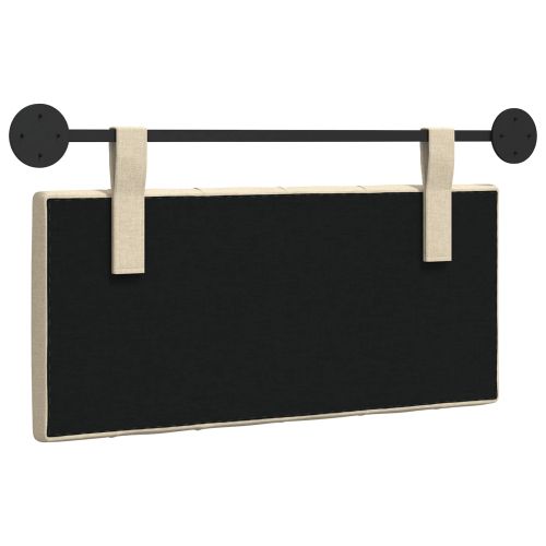 Висяща табла Монтиране на стена Крем 100 x 55 x 7 см текстил