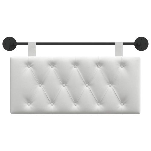 Висяща табла Монтиране на стена Бял 100 x 55 x 7 см текстил