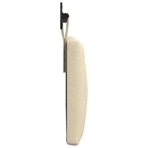 Висяща табла Монтиране на стена Крем 110 x 55 x 7 см текстил