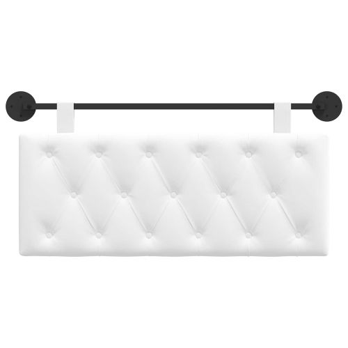 Висяща табла Монтиране на стена Бял 110 x 55 x 7 см текстил