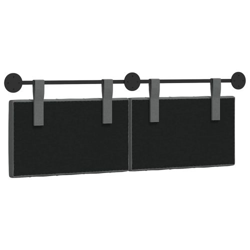 Висяща табла Тъмен сив 130 x 55 x 7 см текстил