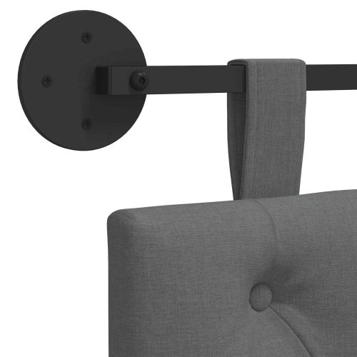 Висяща табла Тъмен сив 130 x 55 x 7 см текстил