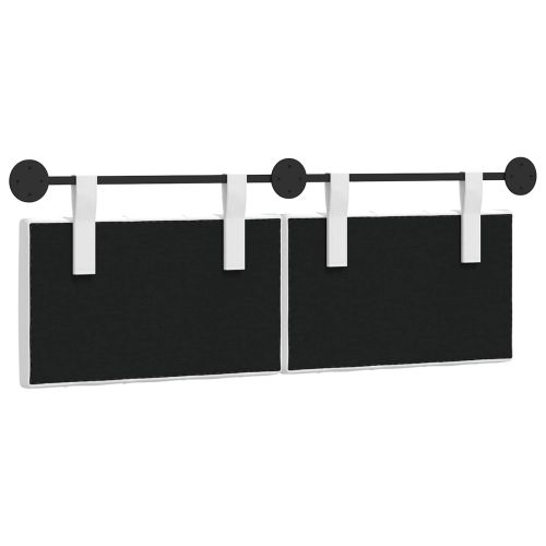 Висяща табла Монтиране на стена Бял 130 x 55 x 7 см текстил