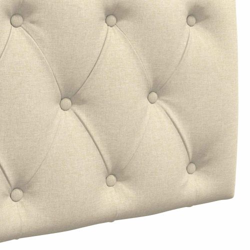 Висяща табла Монтиране на стена Крем 210 x 55 x 7 см текстил