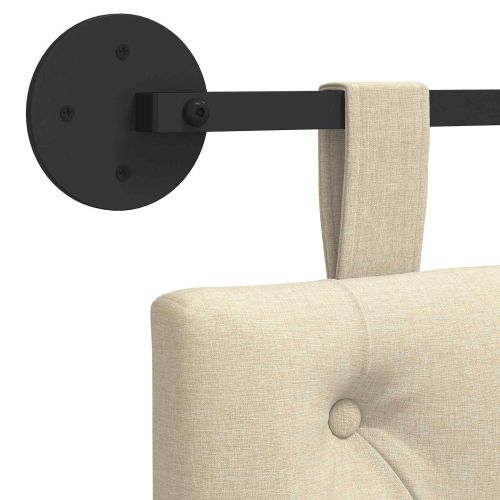 Висяща табла Монтиране на стена Крем 210 x 55 x 7 см текстил