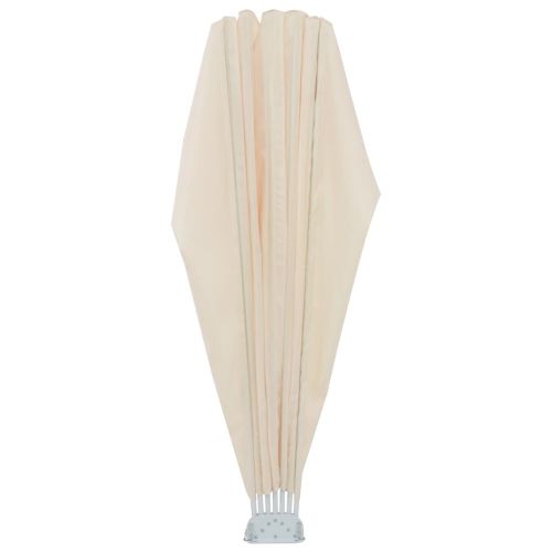 Сгъваема странична тента за тераса, кремава, 160 см