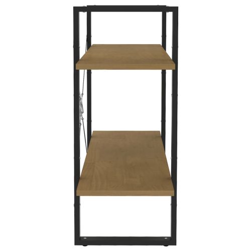 2-етажна библиотека, 80x30x70 см, борово дърво масив