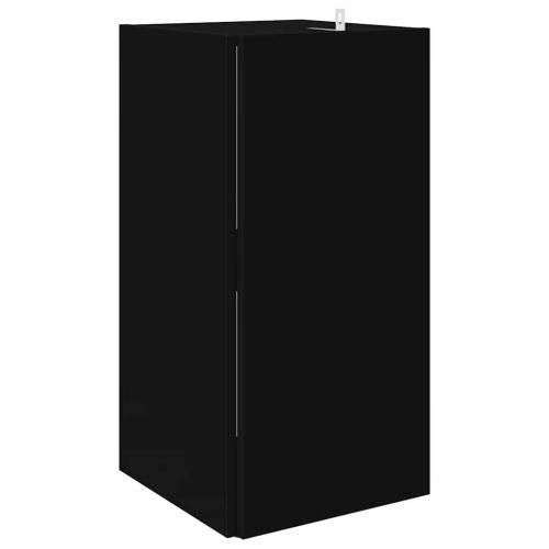 Ъглов шкаф, черен, 33x33x67 см, инженерно дърво
