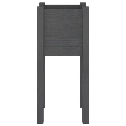 Градински сандък, сив, 31x31x70 см, бор масив