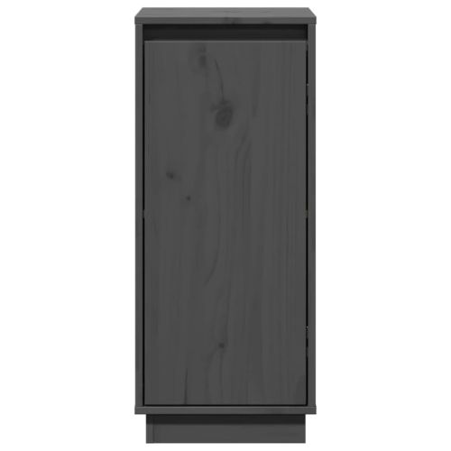 Сайдборди, 2 бр, сиви, 31,5x34x75 см, бор масив