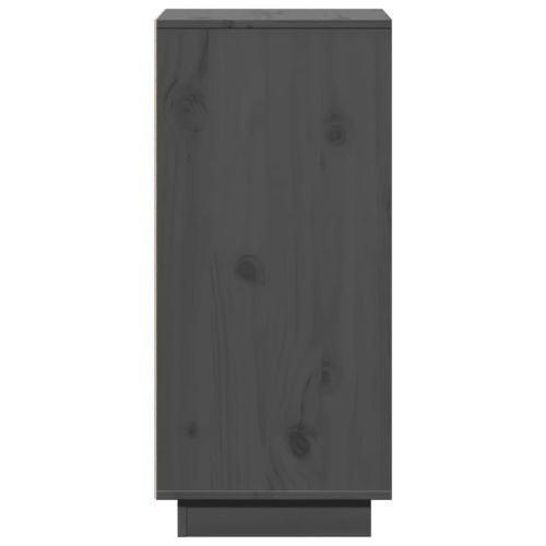 Сайдборди, 2 бр, сиви, 31,5x34x75 см, бор масив