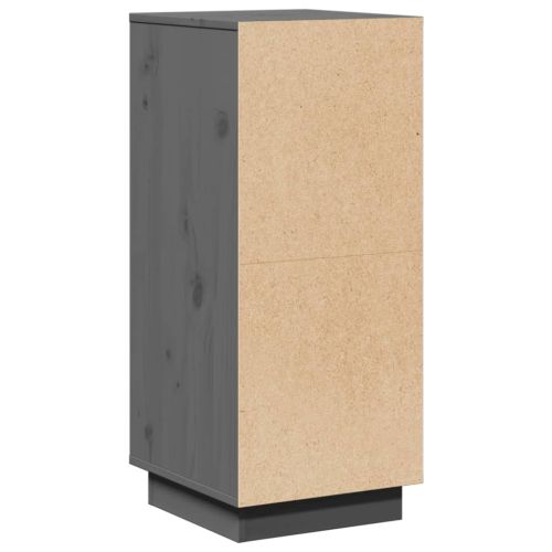 Сайдборди, 2 бр, сиви, 31,5x34x75 см, бор масив