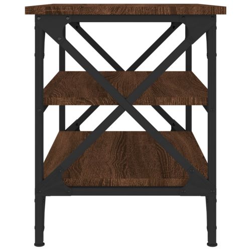 Странична маса, кафяв дъб, 55x38x45 см, инженерно дърво