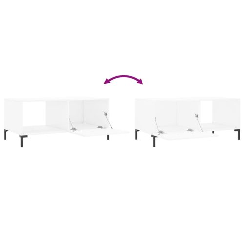 Кафе маса, бяла, 90x50x40 см, инженерно дърво