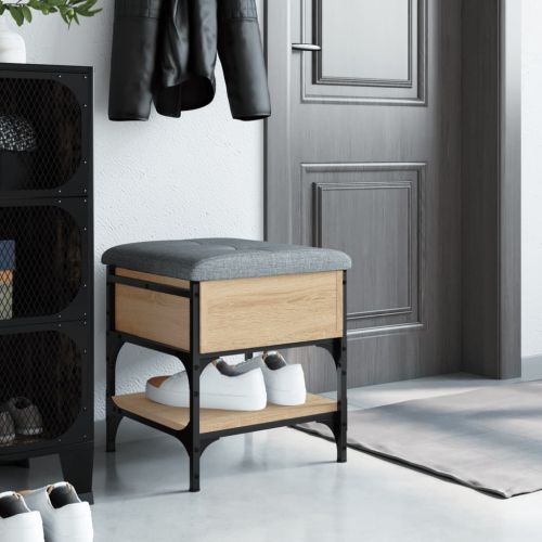 Пейка за обувки, сонома дъб, 42x42x45 см, инженерно дърво