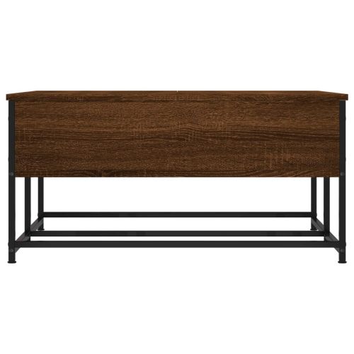 Кафе маса, кафяв дъб, 80x80x40 см, инженерно дърво