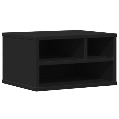Стойка за принтер, черна, 40x32x22,5 см, инженерно дърво