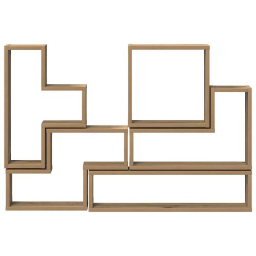 Стенен рафт Монтиране на стена Дъб 96 x 12 x 64 см