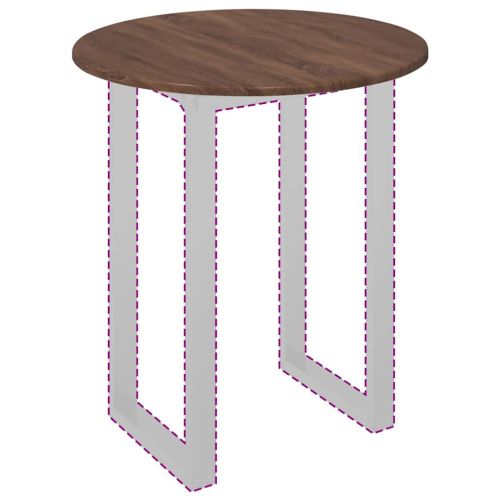 Топ за маса Кафяв дъб Ø 60 x 1,5 cm Инженерно дърво