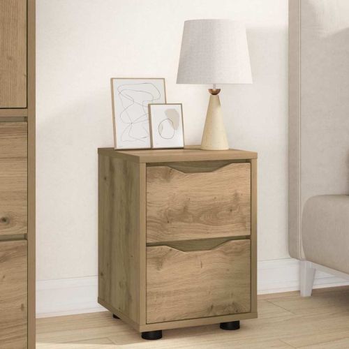 Нощно шкафче с чекмедже Дъб 30,5 x 30 x 43 см Инженерно дърво