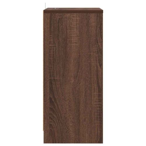 Нощно шкафче Кафяв дъб 40 x 30 x 467 см Инженерно дърво