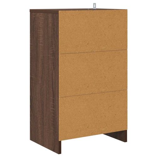Нощно шкафче Кафяв дъб 40 x 30 x 467 см Инженерно дърво