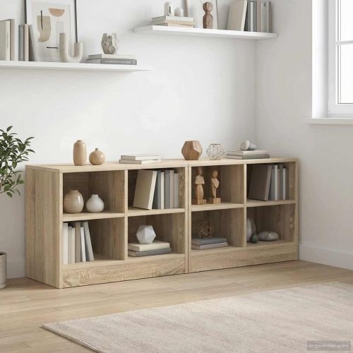 Шкаф за легло 2 pcs Сонома дъб 66 x 33 x 48 см Инженерно дърво