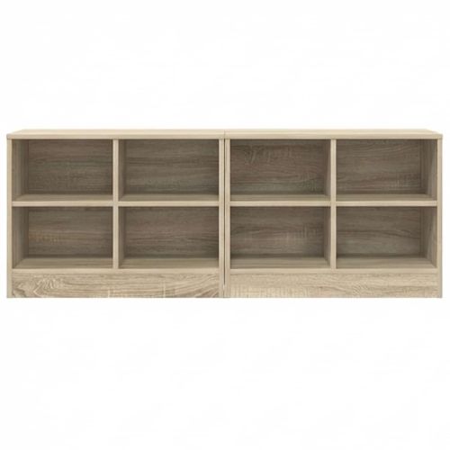 Шкаф за легло 2 pcs Сонома дъб 66 x 33 x 48 см Инженерно дърво