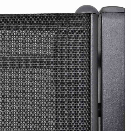 Двуместна градинска пейка, 131 см, стомана и textilene, черна