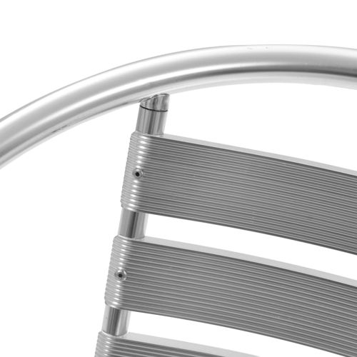 Стифиращи градински столове, 4 бр, алуминиеви