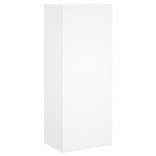 ТВ стенни модули, 5 части, бели, инженерно дърво