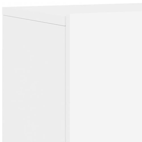 ТВ стенни модули, 5 части, бели, инженерно дърво