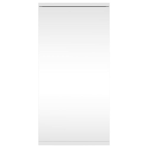 Ъглов шкаф с огледало за баня бял 30x24x60 см