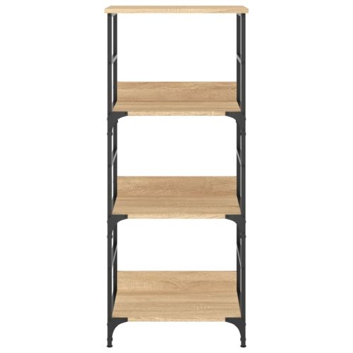 Библиотека дъб сонома 50x33x117,5 см инженерно дърво и желязо