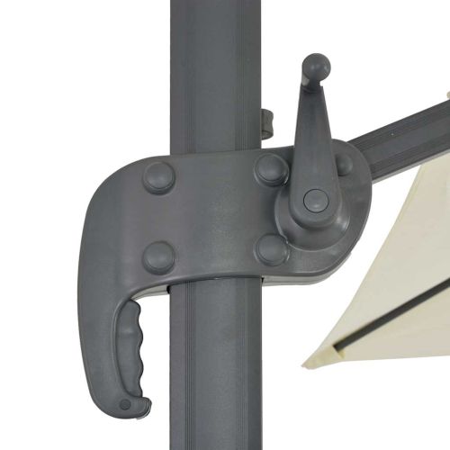 Градински чадър с конзола и алуминиев прът 400x300 см, пясъчен