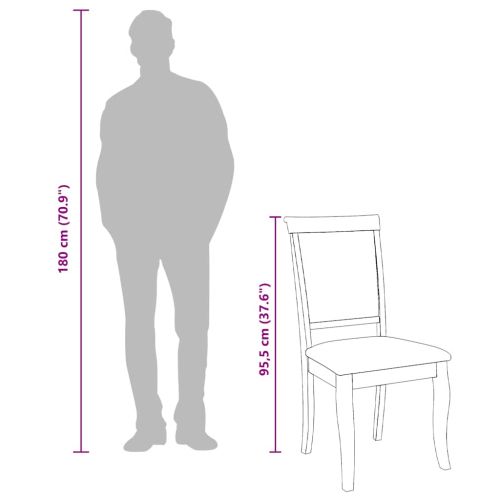 Трапезни столове с възглавници 2бр Кафяв масивна дървесина гума