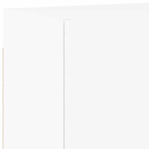 ТВ стенни модули, 4 части, бели, инженерно дърво