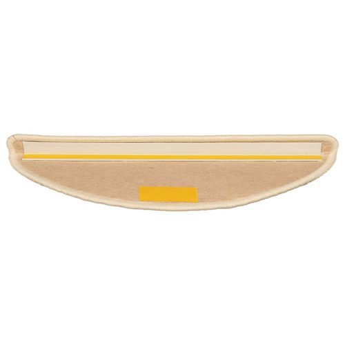 Изтривалки за стълби, 15 бр., 56x17x3 см, светлобежови, полукръгли