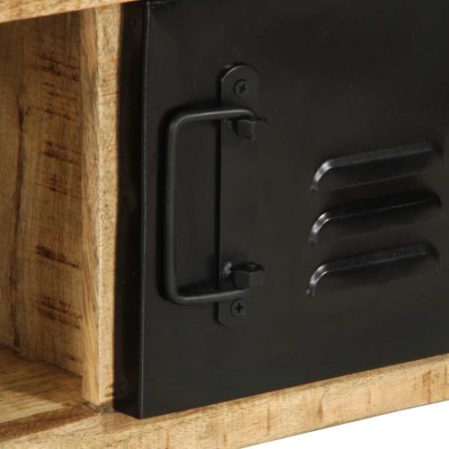 Масичка за кафе 90x50x36 cm Масивна груба дървесина Манго