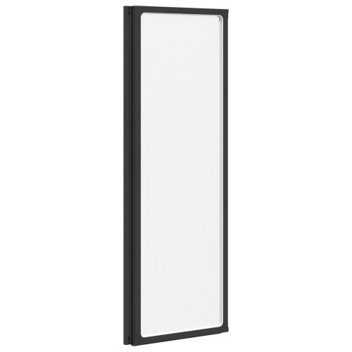 Душ параван Черен 120 x 2 x 117 см Алуминий и PP