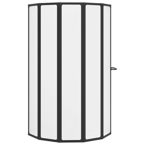 Душ параван Черно 168 x 140 см Алуминий
