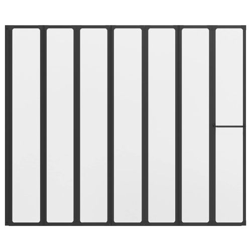 Душ параван Черно 168 x 140 см Алуминий