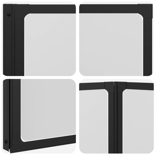 Душ параван Черно 168 x 140 см Алуминий