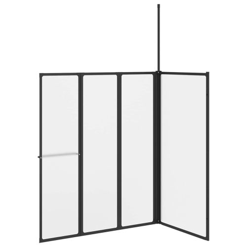 Душ параван Бяло 120 x 70 x 137 см Алуминий