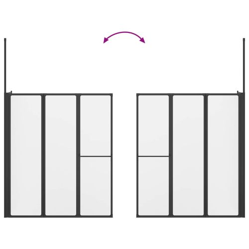 Душ параван Бяло 120 x 70 x 137 см Алуминий