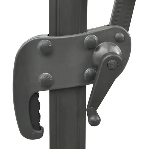 Конзолен градински чадър с двоен покрив 300x300 см бордо червен