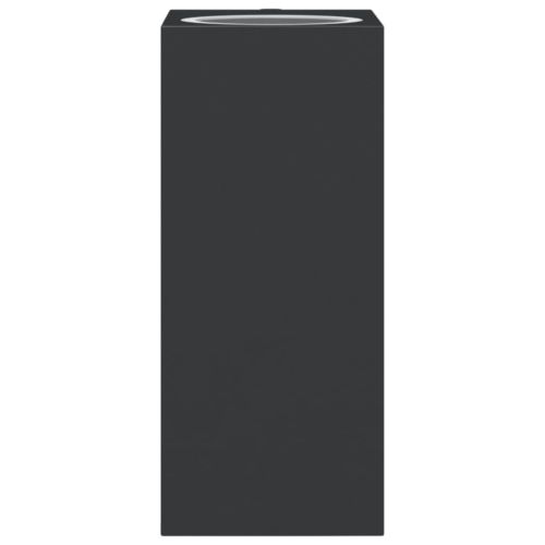 Външни стенни лампи, 2 бр, черен, лят алуминий